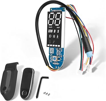 Scooter Dashboard Accessory Compatible with Segway Ninebot F20 F25 F30 F35 F40 F60 Kickscooter, Motherboard Display Panel Circuit Board with Plastic Cover & Waterproof Cover