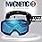 OutdoorMaster Ski Goggles PRO - Frameless, Interchangeable Lens 100% UV400 Protection Snow Goggles for Men & Women (BlackFrame IceBlueLens VLT33%)