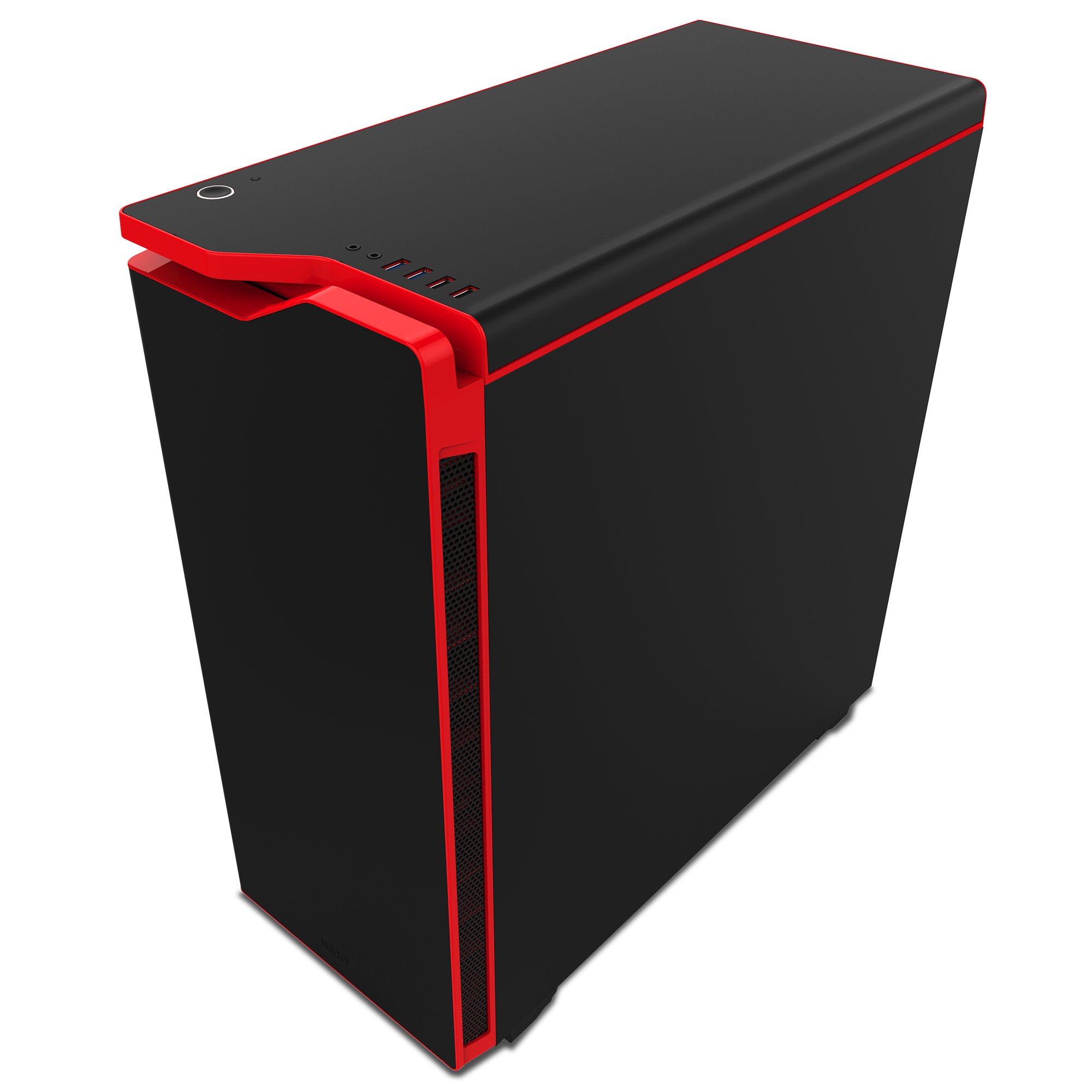 NZXT H440 Mid TowerComputer Case, Matt Black/Red/w Window (CA