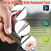 Vista 5 de TRINKA Kit de herramientas de extracción de cinta de agarre de golf, removedor de cinta de agarre de golf con herramienta de extracción de agarre