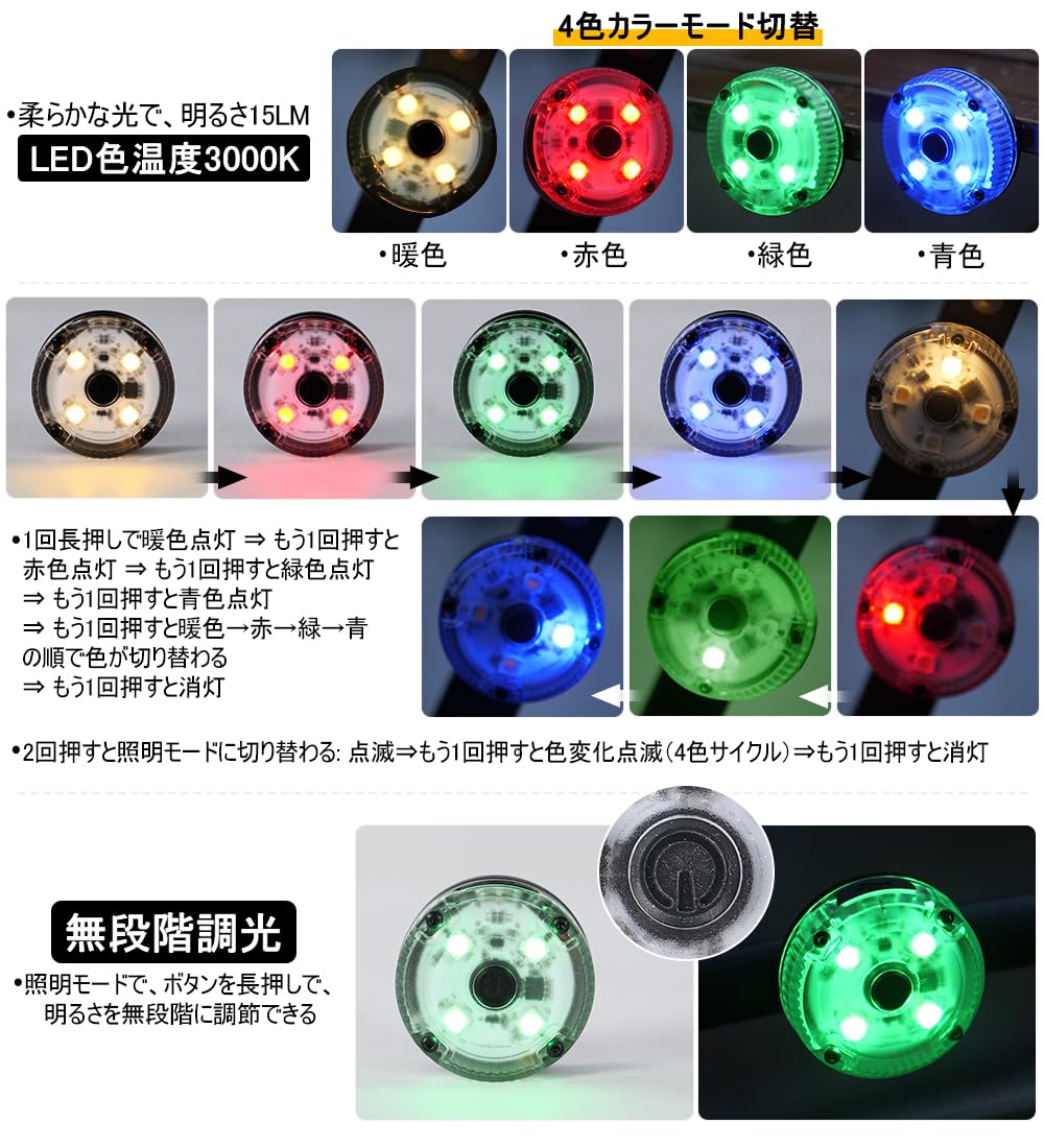 Amazon.co.jp: Soomloom吸盤クリップ式キャンプランタンMaglux夜間走行