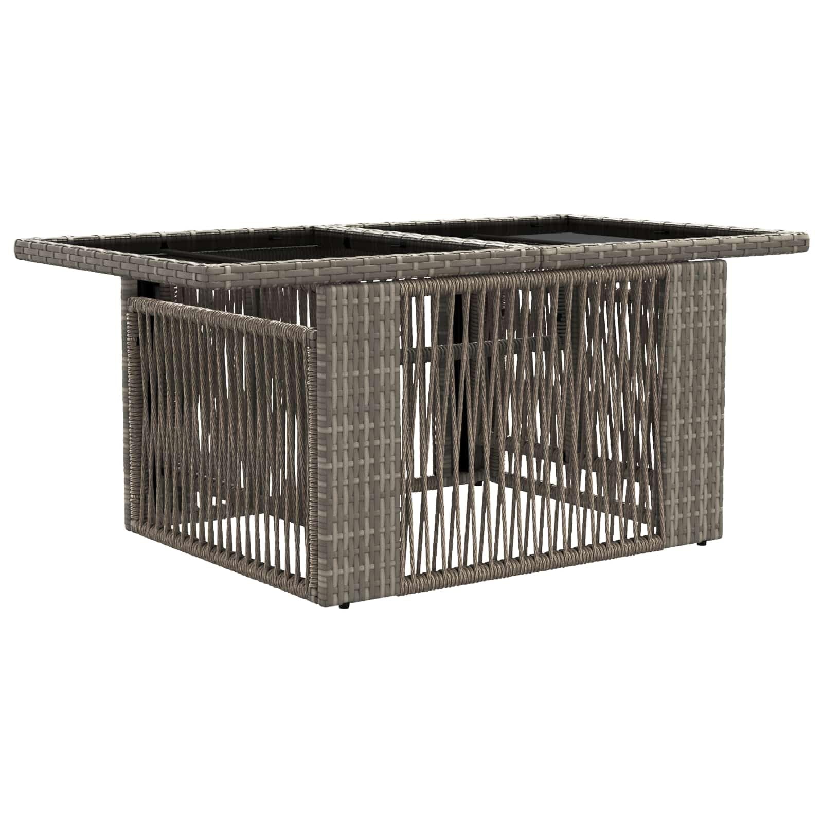 Garten-Sofa-Set, 11-teilig, grau, Polyrattan