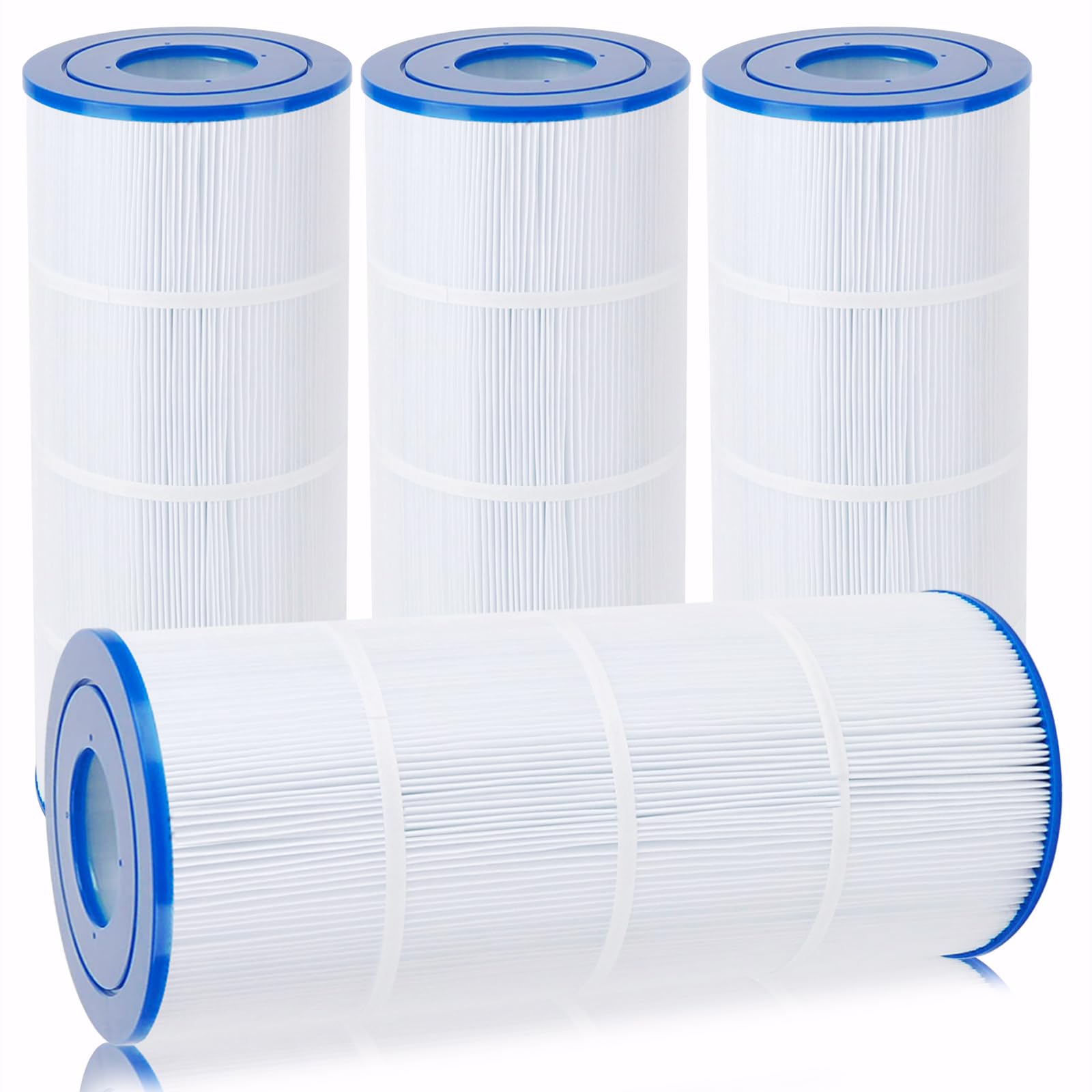 Poolimpid CCP320 Pool Filter Cartridge Compatible with R173573, Unicel C-7470, Clean & Clear Plus 320, PCC80-PAK4,320 sq.ft, 4-Pack