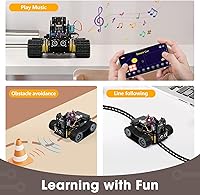 Vista 7 de Robótica para niños de 12 a 16 años, kit de robot inteligente ACEBOTT con cámara de 3 MP + auto tanque, kit de codificación de juguetes STEM