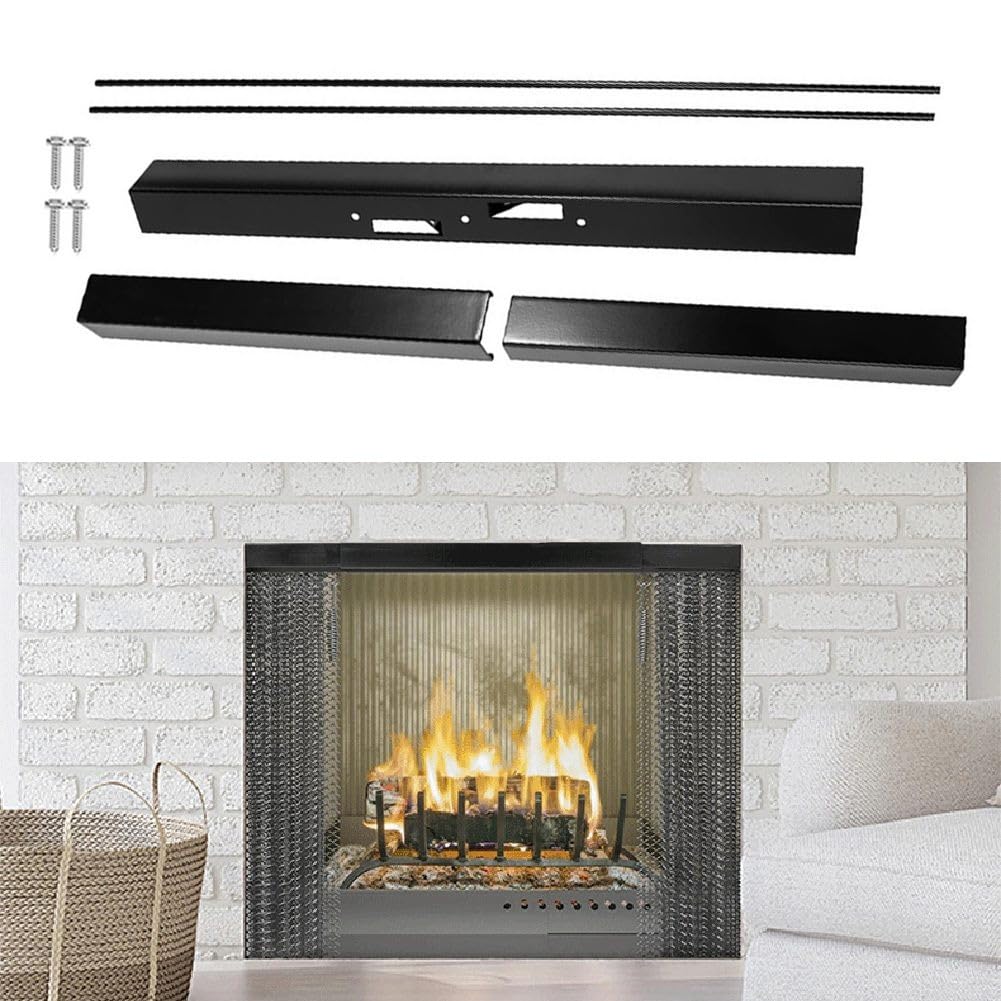 Kit de tringle à rideau réglable pour cheminée, tringle à rideaux et cantonnière, kit de tringle à rideau réglable pour cheminée