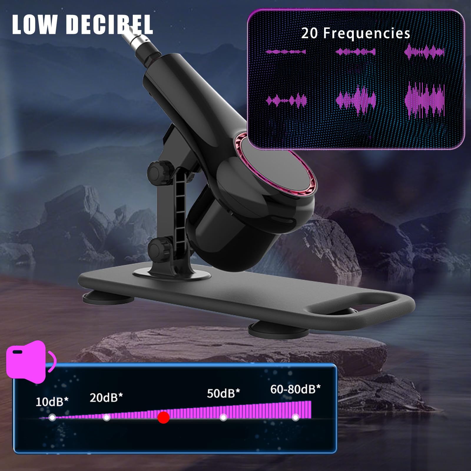 AMAZBEE Sex Machine,Adultos A Control Remoto Consolador Automático Juguete Sexual Accesorio De Sexo Extremo Máquina De Sexo Para Mujeres Y Hombre Máquina De Masaje Ajustable (Black)