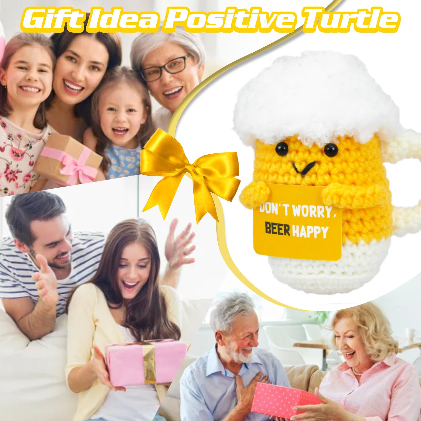 CREJOHY Get Well Soon Gifts Beer Happy Emotional Support Get Well Soon Gifts for Men Women, 6-8 cm - Image 4