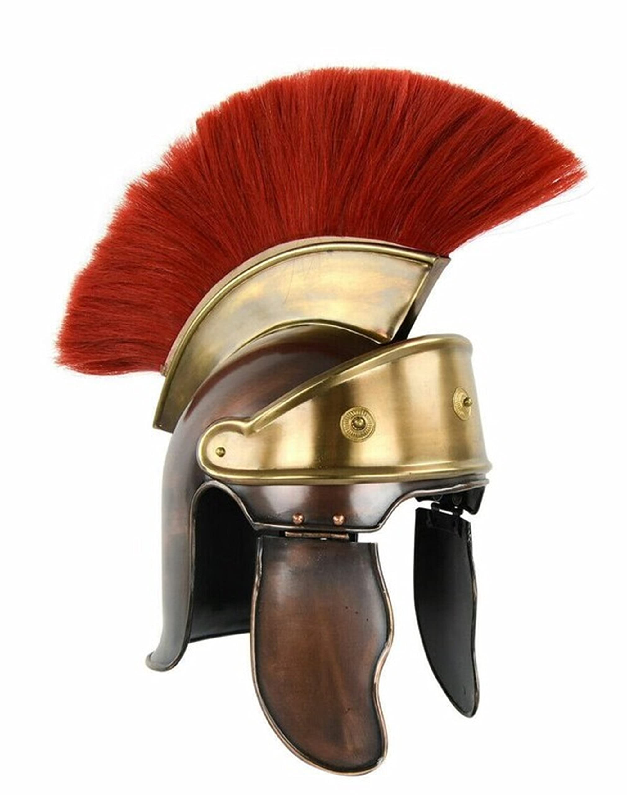 Casco medieval romano praetoriano soldado, casco de guerra espartana, casco LARP Armor para cosplay, casco de metal pretoriano Trooper Halloween