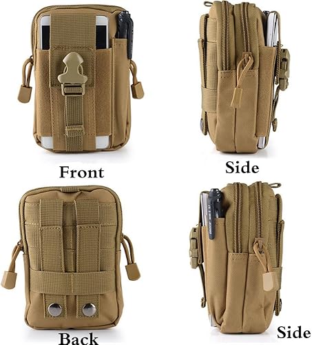 Miniatura 5 de FiveloveTwo Small Multi-Purpose Poly Tool Holder EDC Pouch Waist Bag Military Nylon Utility Tactical Molle Pack Camping Hiking Pouch