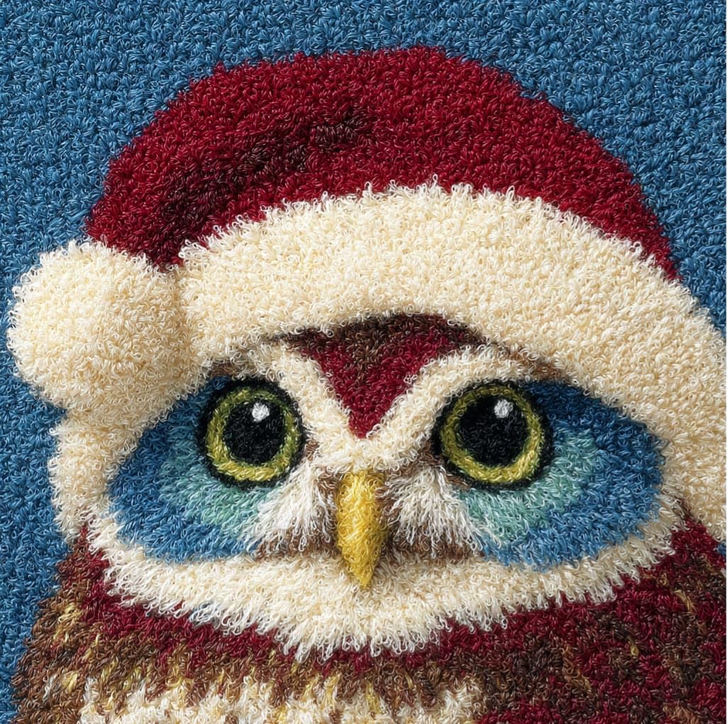 AxiangziK DIY Latch Hook Pillow Set 43x43cm,owl
