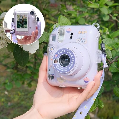 Miniatura 33 de MUZIRI KINOKOO Clear Case for Fuji Instax Mini 12/Fuji Mini 12 Instant Camera, Hard PVC Protective Case with Photos Pocket to Store 10 Photos - with