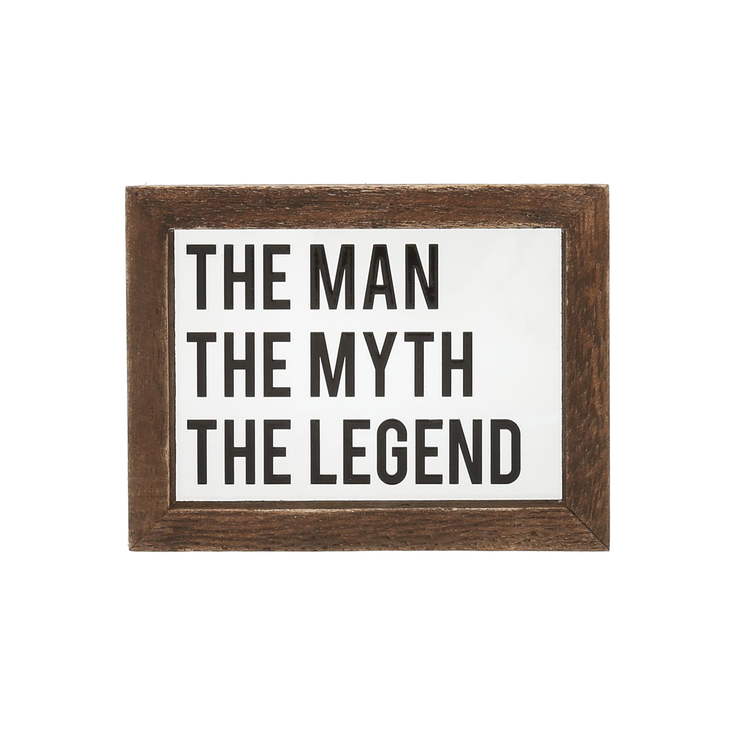 Pavilion Gift Company - Placa decorativa de pared con texto en inglés "The Man The Myth The Legend" (El hombre, el mito, la leyenda) - Placa de 4 x 3 pulgadas para decoración de pared, diseño de cueva