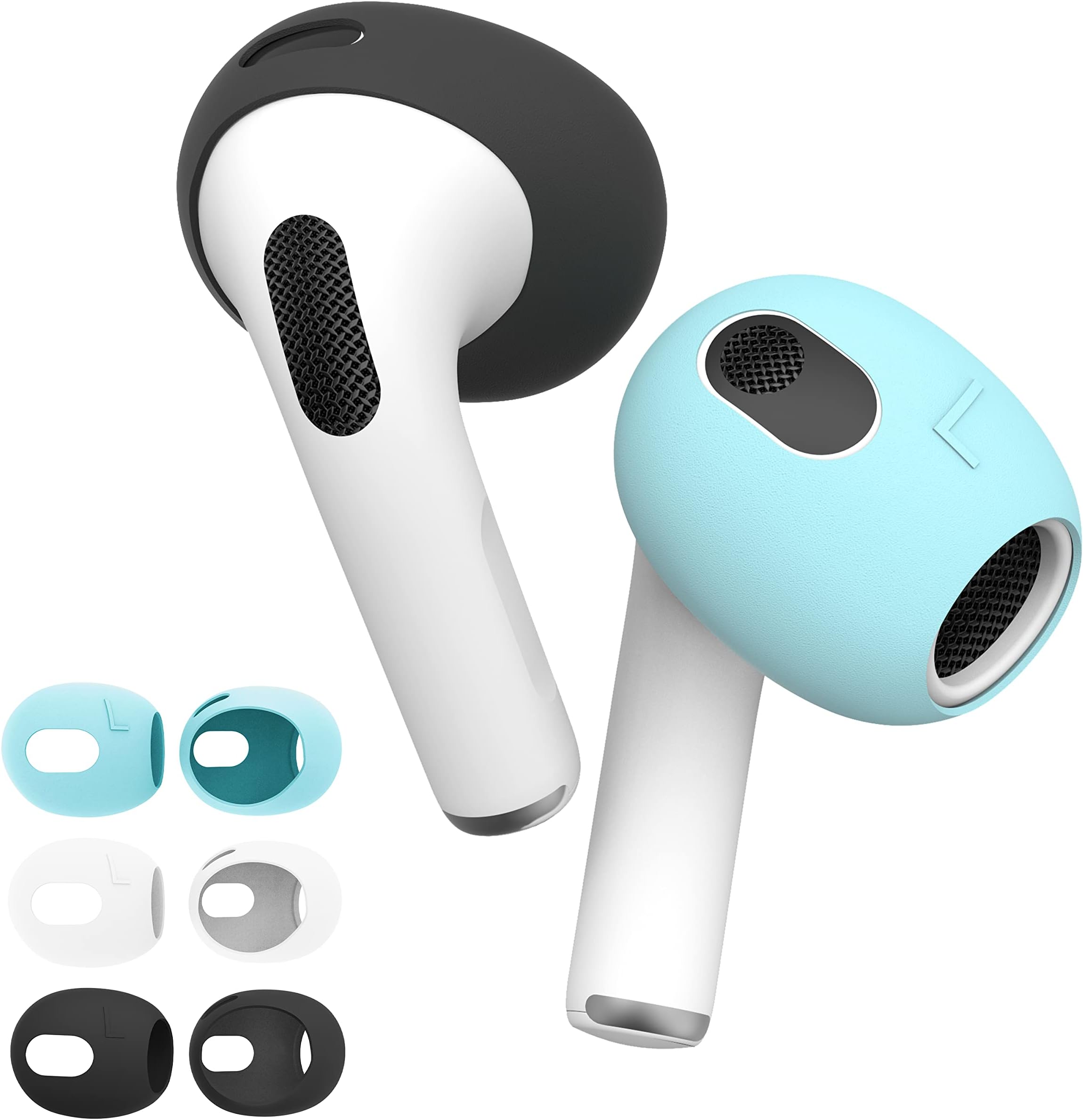 [Fit in The case] 3 Pairs Auyuiiy Upgrade Ear Covers Silicone Tips Sport Grip Accessories Compatible with Apple AirPods 3