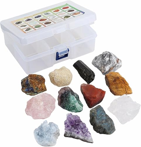 Miniatura 3 de Rockcloud 6 piedras de cuarzo de cristal áspero natural, rocas semipreciosas para cabbing, reiki, curación de crytsal