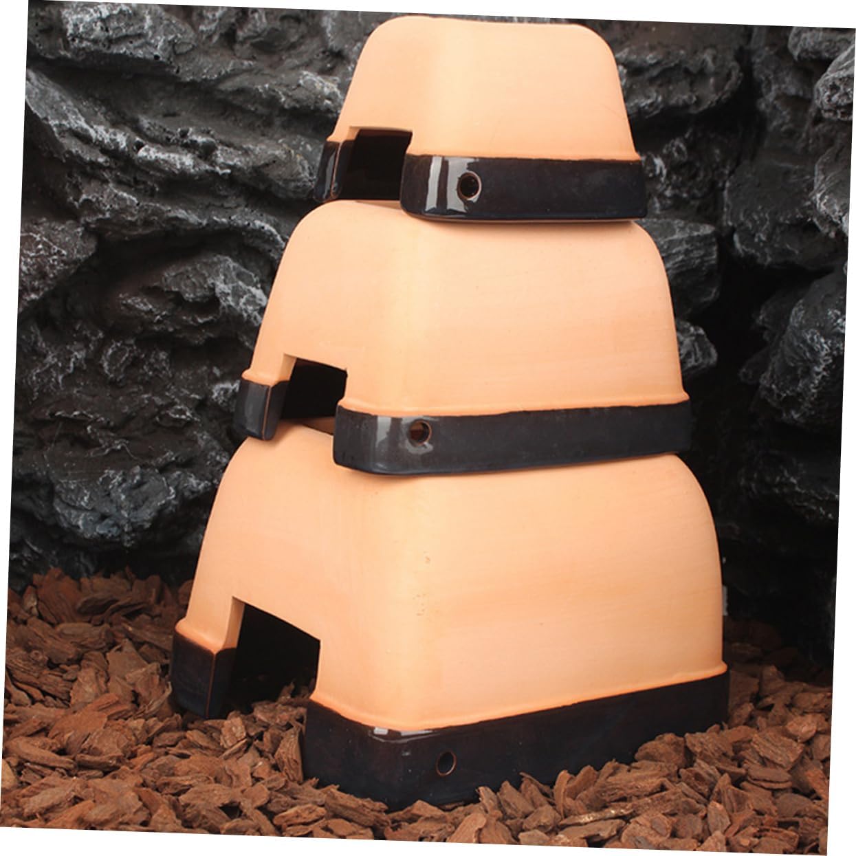 Reptile Humidification Cave Snake Bedding Gecko Tank Accessory Hide Cave for Care Lifelike Craftsmanship