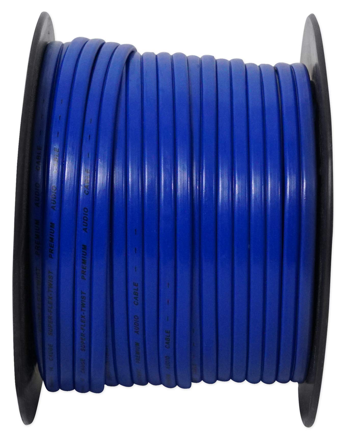 Rockville R14G75MS-BL Blue 75 Foot Spool Marine/Boat 14 AWG Speaker Wire