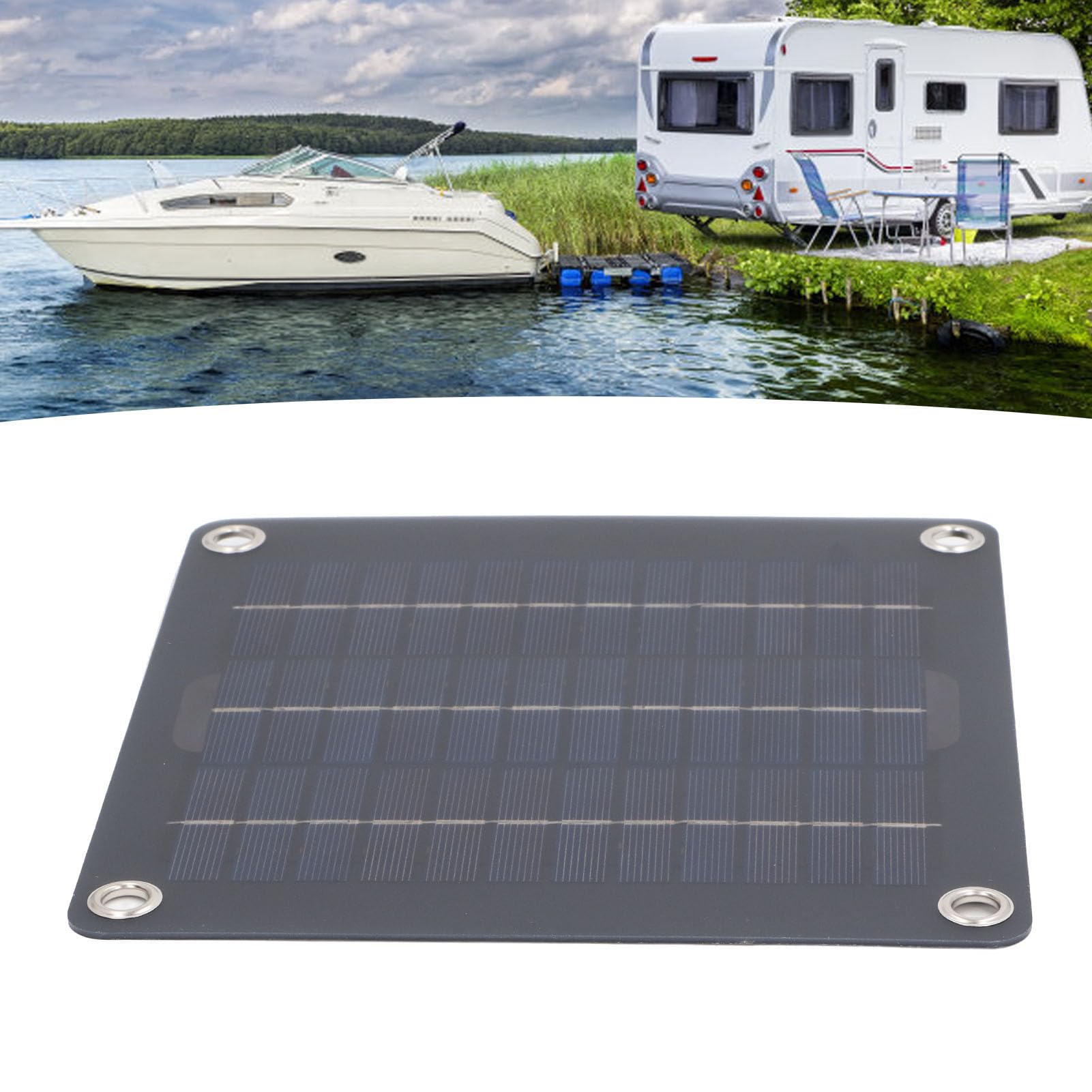 Zestaw Panelu Słonecznego, Zasilacz Monokrystaliczny z Wyjściem 12 V i 18 V z Panelem Słonecznym 10 W, Wtyczka OBD, ładowarka Słoneczna do Samochodu Kempingowego, łodzi i łodzi