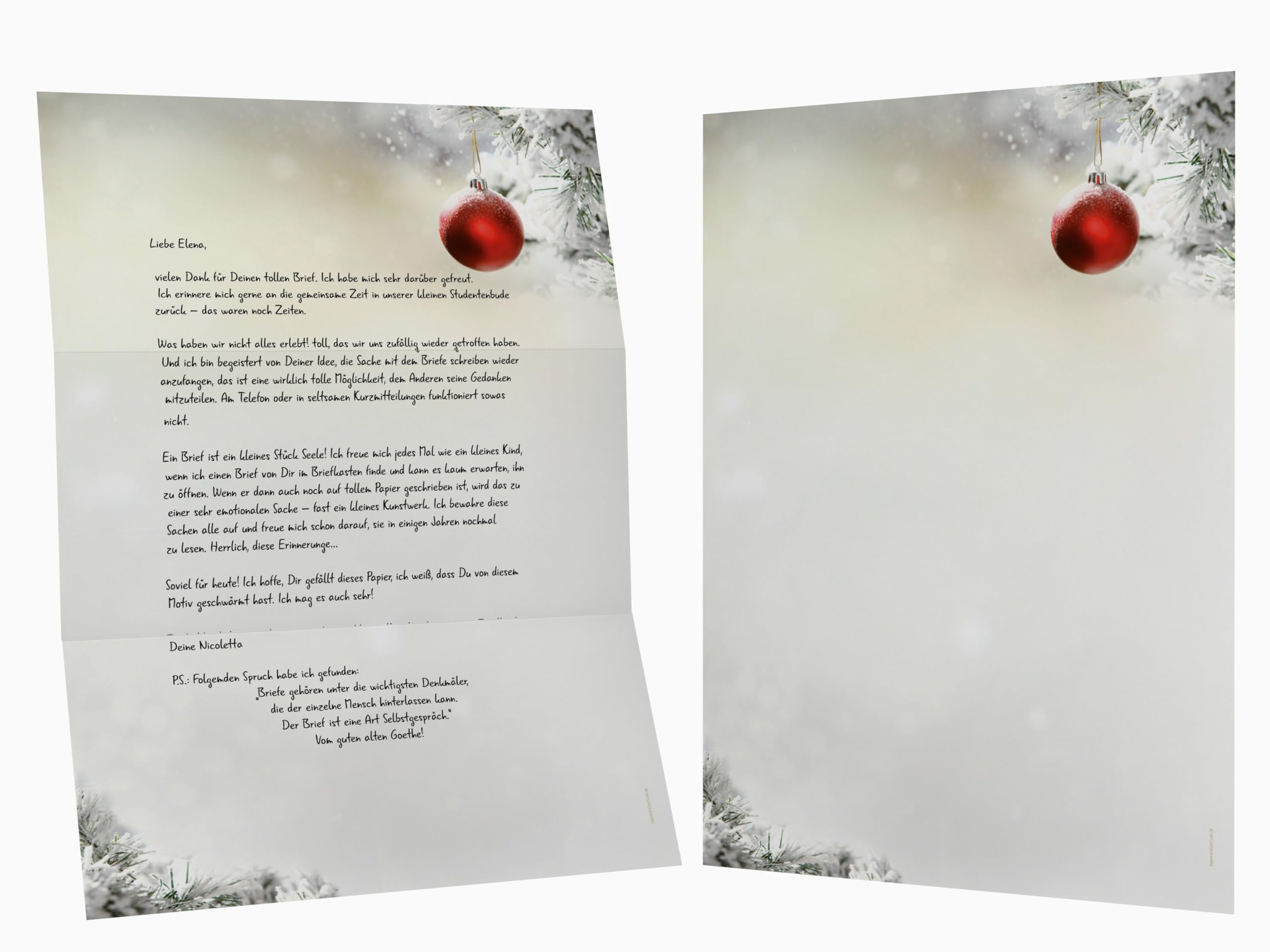 Weihnachtsbriefpapier mit Umschlag 1000-tlg. | Stille Nacht | 500 Blatt Briefpapier A4 + 500 Kuverts MIT FENSTER DIN LANG | Briefpapier Set