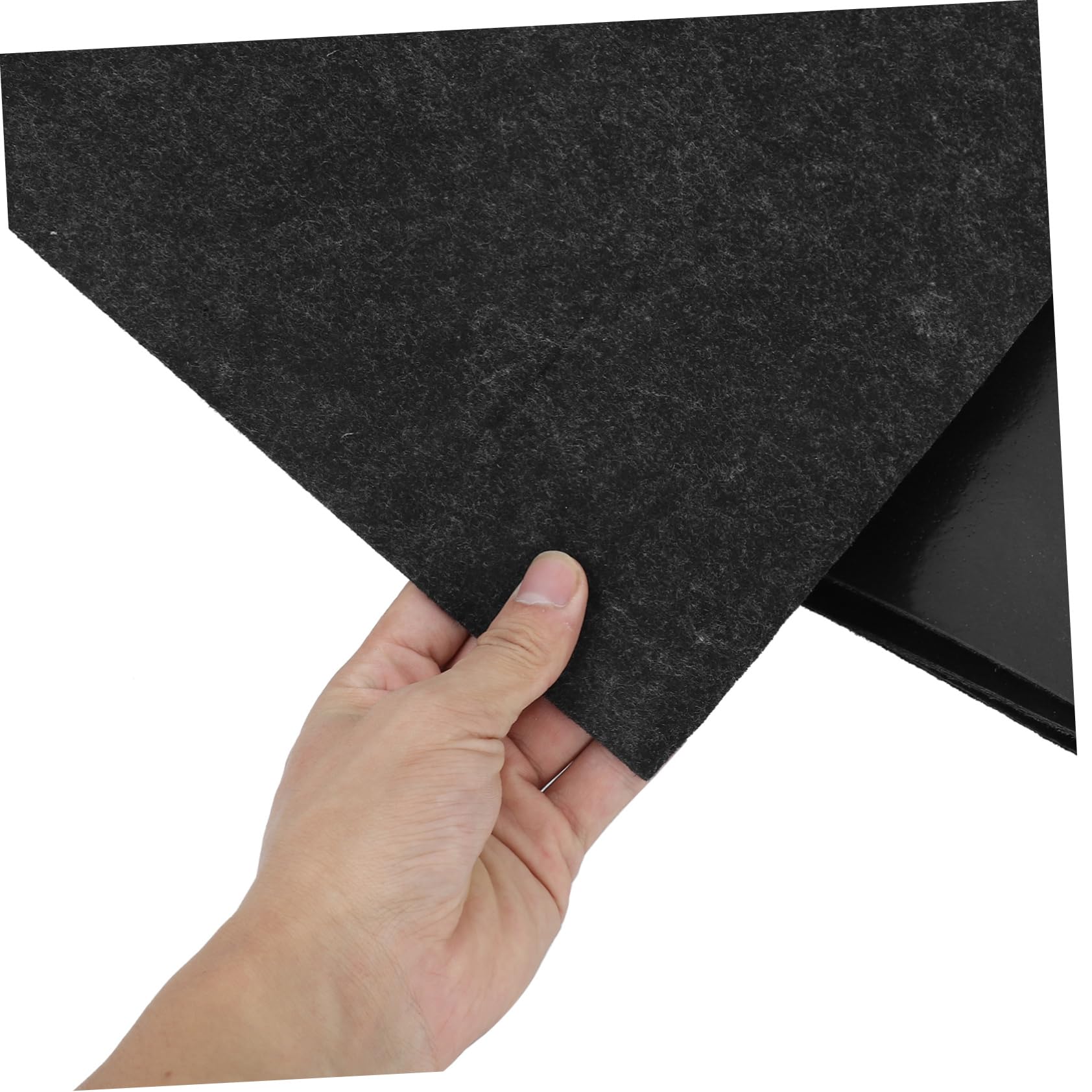 ibasenice Tapis de Spa Carré 1 Pièce en Feutre PE Noir pour Sol