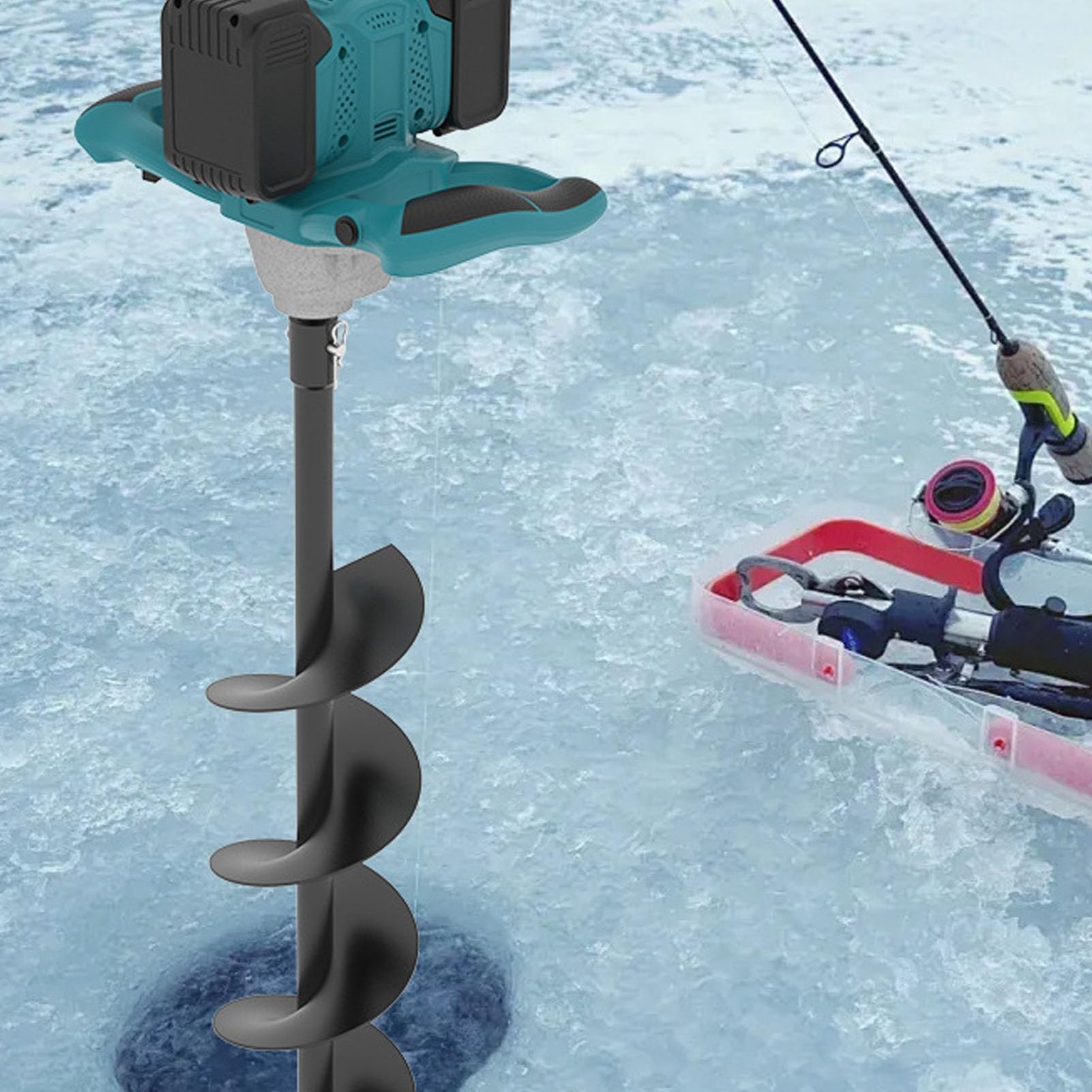 Perceuse à Glace sans Fil 1200 Nm de Couple, pour Usage Extérieur