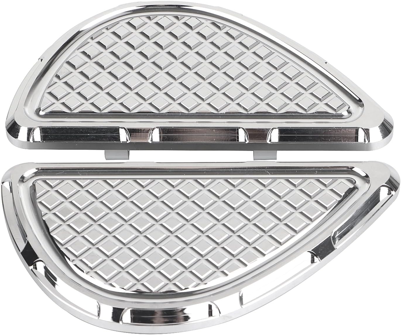 Aluminum Diamond Style Chrome Passenger Floorboards Footboards Rear Foot Pegs for Harley Touring Electra Glide Street Glide Road Glide Road King 1993-later