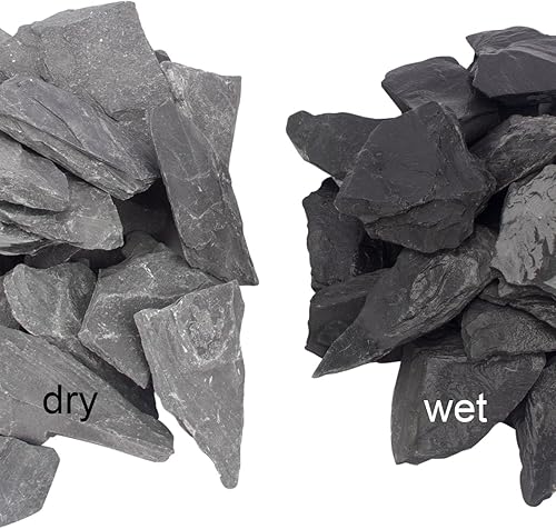 Miniatura 4 de CFKJ 18 libras Rocas de piedra de pizarra natural, rocas de piedra de pizarra de 3 a 5 pulgadas para paisajismo acuático, acuarios, terrarios,