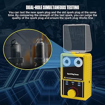 Spark Plug Tester Dual-Hole Spark Tester 0~6000rp Adjustable Frequency
