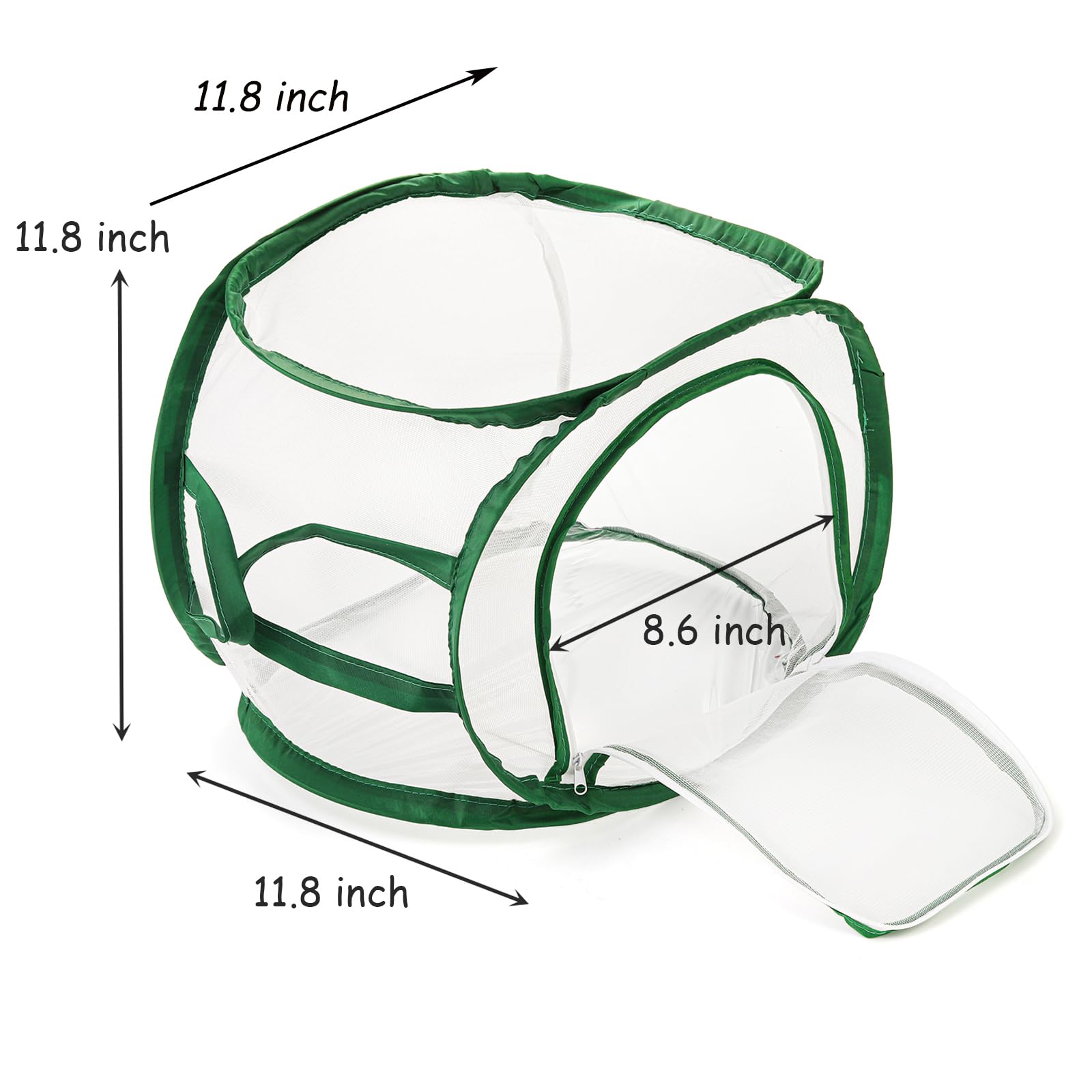 ZENFUN 2 Packungen Insekten und Schmetterlings Lebensraumkäfige, Monarch Insekten Netzkäfig, Raupengehege, Schmetterlings Lebensraum, Terrarium Pop-up (30 x 30 x 30CM)