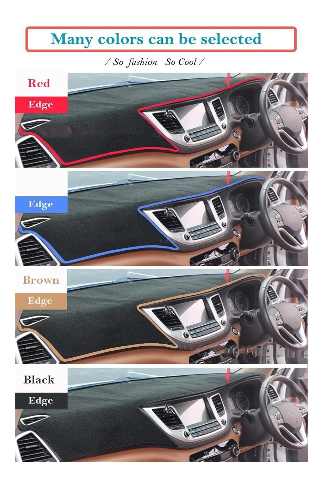 Armaturenbrett Abdeckung Armaturenbrett-Abdeckung Armaturenbrett-Matte Teppich-Pad Sonnenschutz-Umhang-Kissen Für Dacia Für Sandero Für Stepway II 2 RS 2013-17 2018 2019 2020 Armaturenbrett Teppich(Bl
