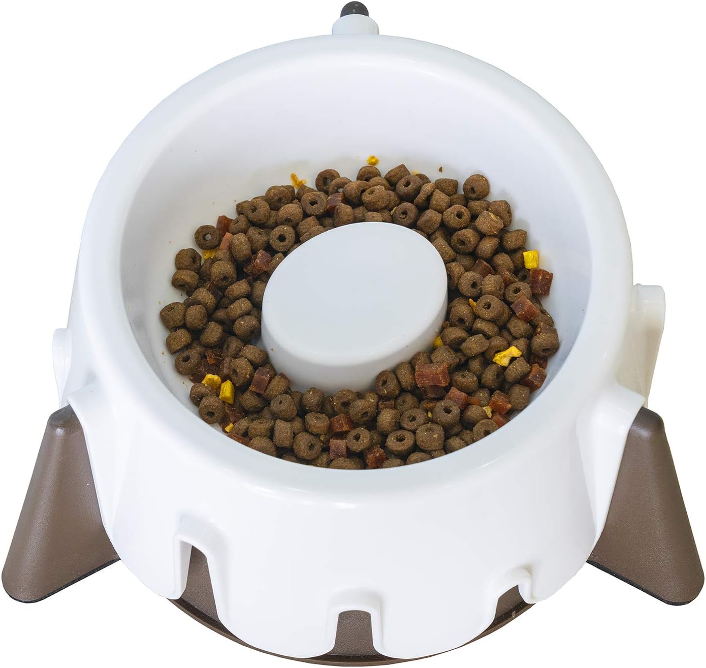 YMAXGO Slow Feed Dog Bowl, Adjustable 5 Heights, Non Slip Interactive Slow Feeder for Small Medium Dogs Cats