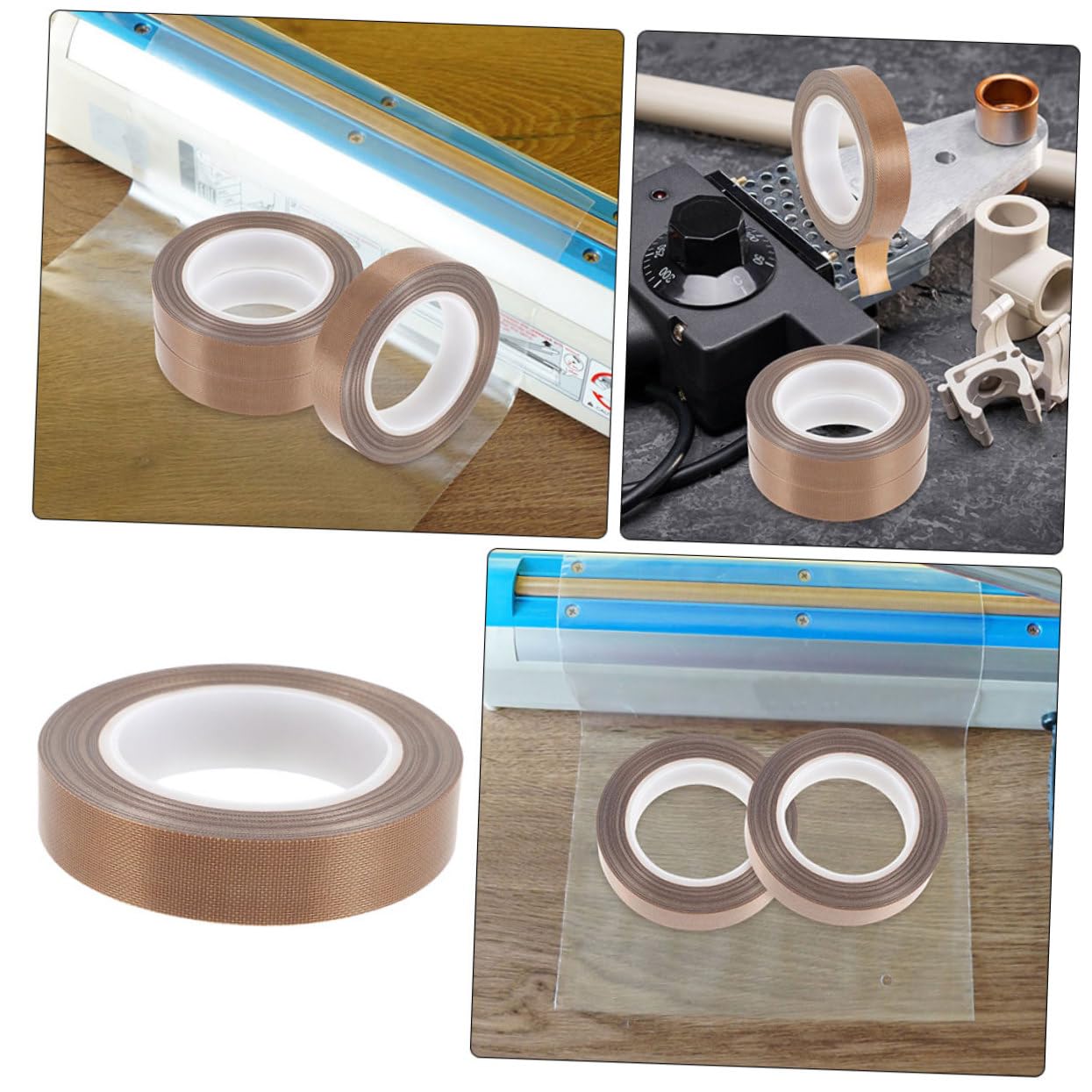 Cintas Aislantes 5 Rollos cinta de teflón cinta adhesiva máquina selladora cinta de sellado de ptfe cinta selladora cinta de máquina de sellado al vacío alimento Cazador de focas