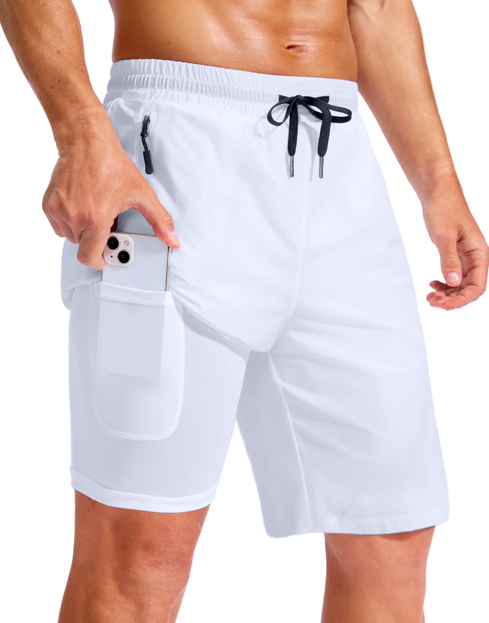 G Gradual Mens Swim Trunks with Compression Liner 7"/9" Board Shorts