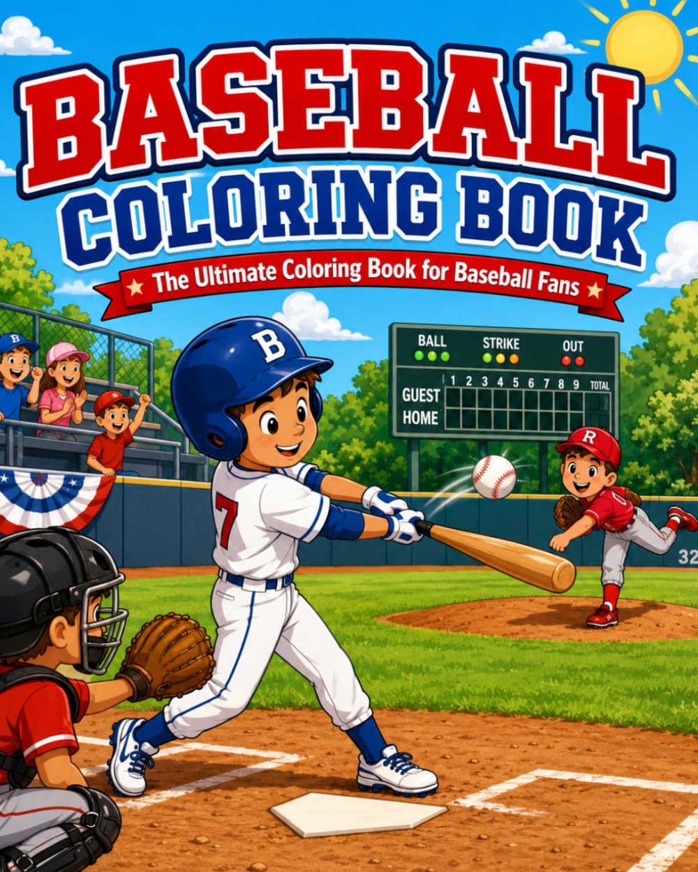 Baseball Coloring Book: The Ultimate Coloring Book for Baseball Fans