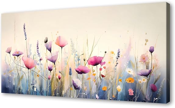YYYYHPP YP2475 Flowers Wall art Colorful Wildflower Canvas Print Wall Art Wall Art Painting for Living Room Bedroom Kitchen Home and Office Wall Decor