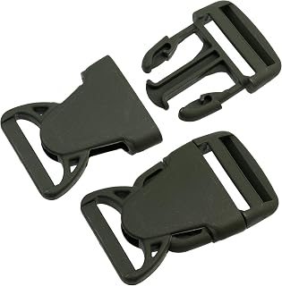 AERZETIX - Juego de 4 Hebillas clip ajustables de liberación rápida para mochila y correas ajuste bandoleras proyectos de costura | paso de correa 30mm | en plástico