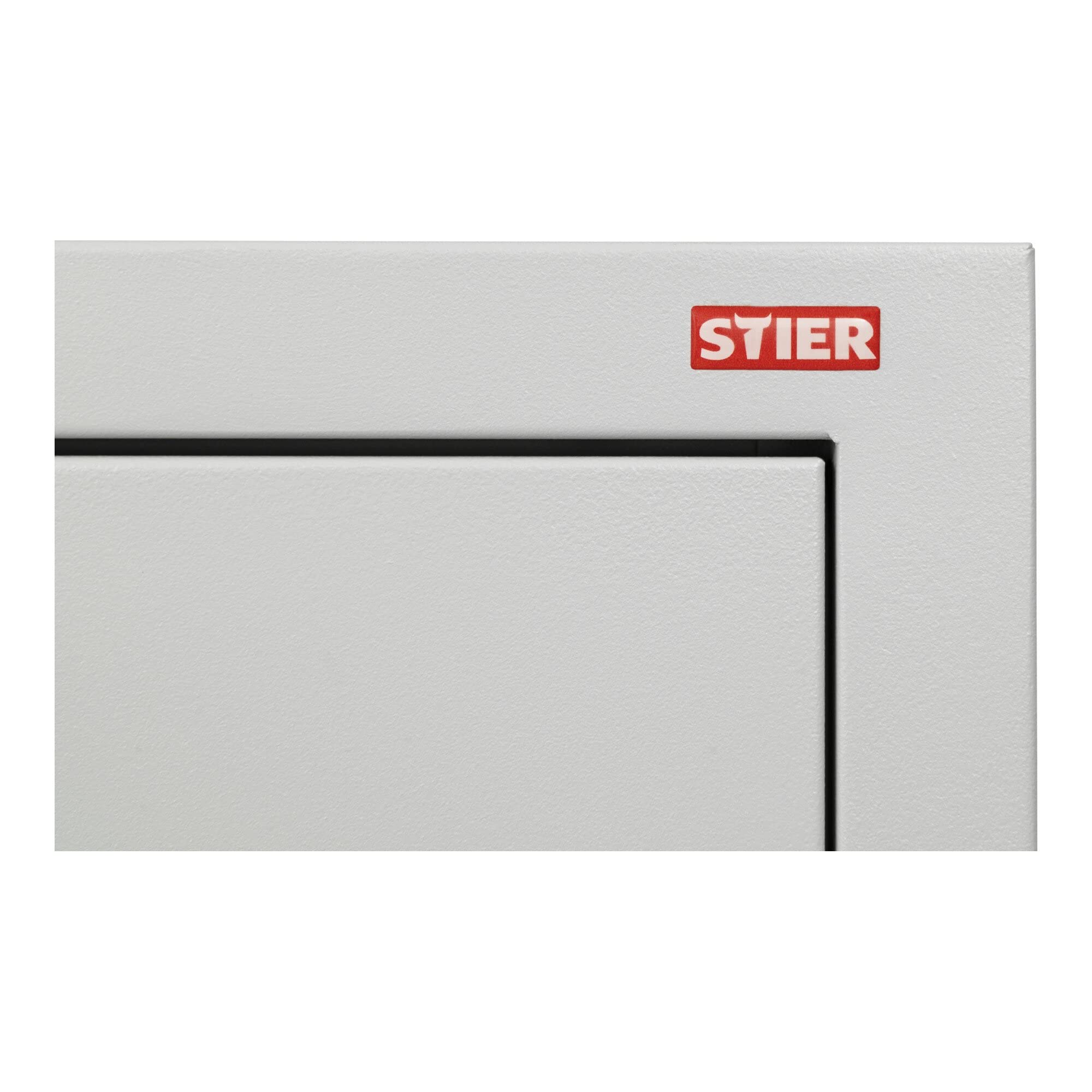 STIER Armoire Universelle avec 4 étagères 1950x920x420mm Gris Clair soudées