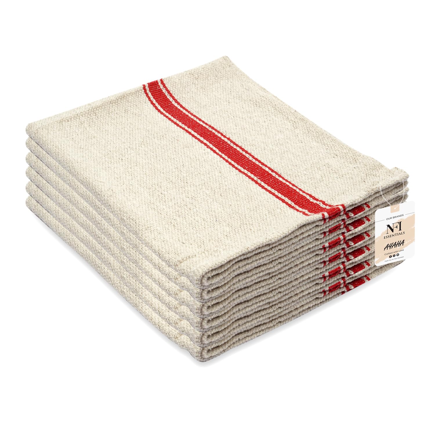 NFI essentials Set of 6 Floor Cleaning Duster Pocha Mop, Cotton Mopping Cloth for Tiles Marbles Kitchen Dishes, Towel Pottu, Reusable Mop, 21x21 inch (B08N67WL5F) Amazon Price History, Amazon Price Tracker