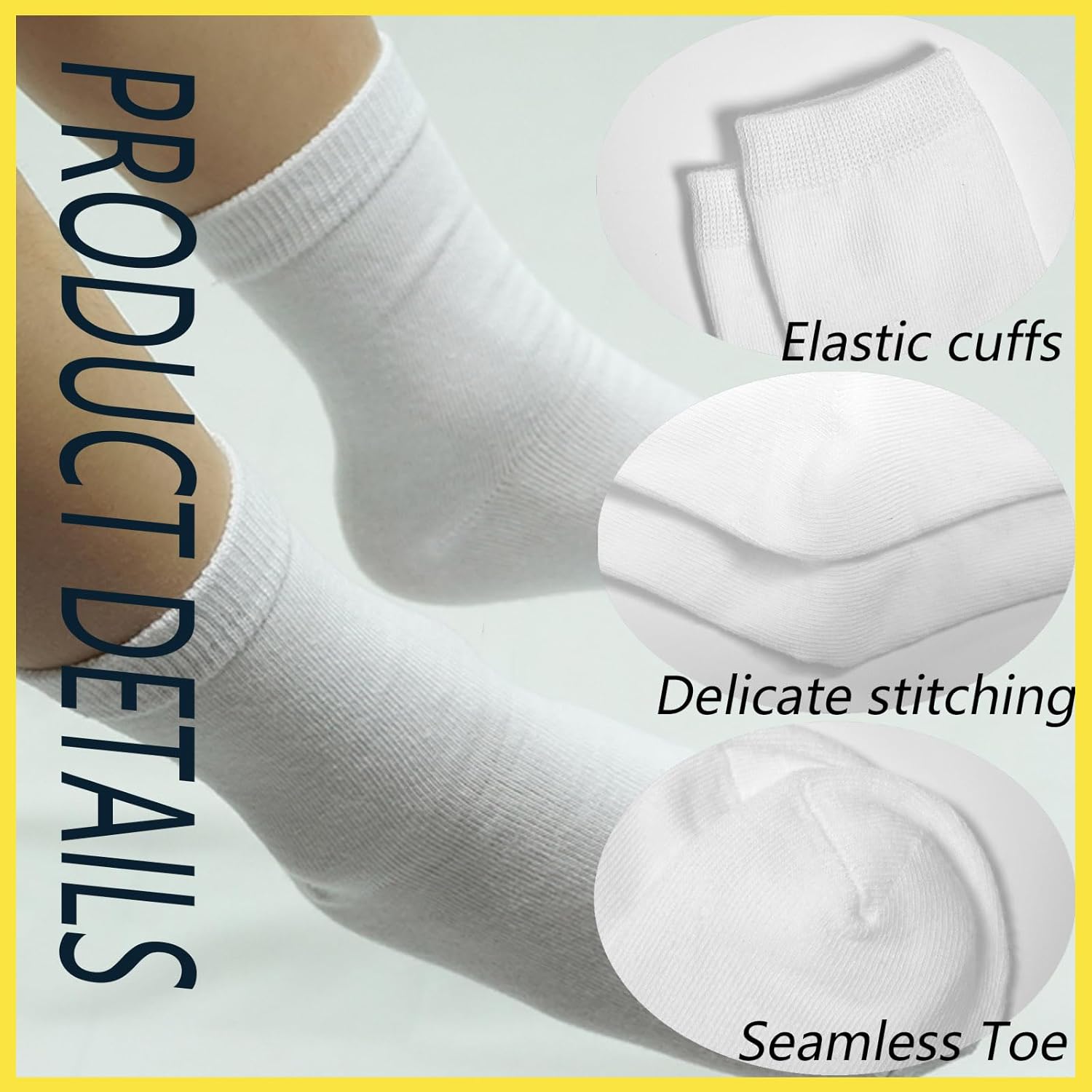 Boys Crew Dress Socks Cotton Seamless Toddler Socks for Kids Boys Girls Uniform School 2 Pack Sock - Image 3