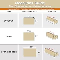 Vista 65 de MYSKY HOME Funda de Sofá Fundas de Sofá Fundas de Sofá para Sofá de 3 Cojines Apto para Mascotas, Funda de Sofá en Forma de L Fundas de Sofá Verde