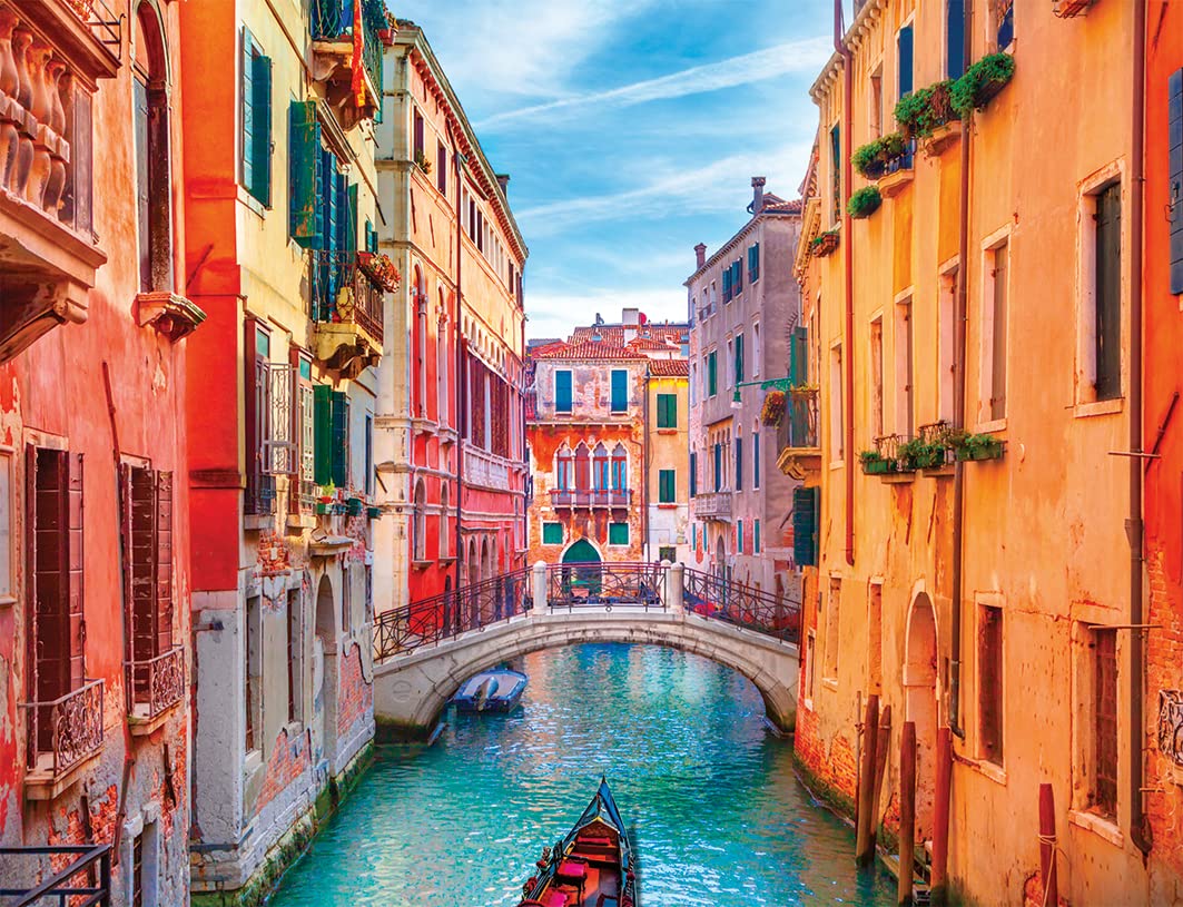 Nathan - Puzzle 2000 pièces - sur Les canaux de Venise - Adultes et Enfants dès 14 Ans - Puzzle de qualité supérieure - Encastrement Parfait - Collection Urbain - 87311
