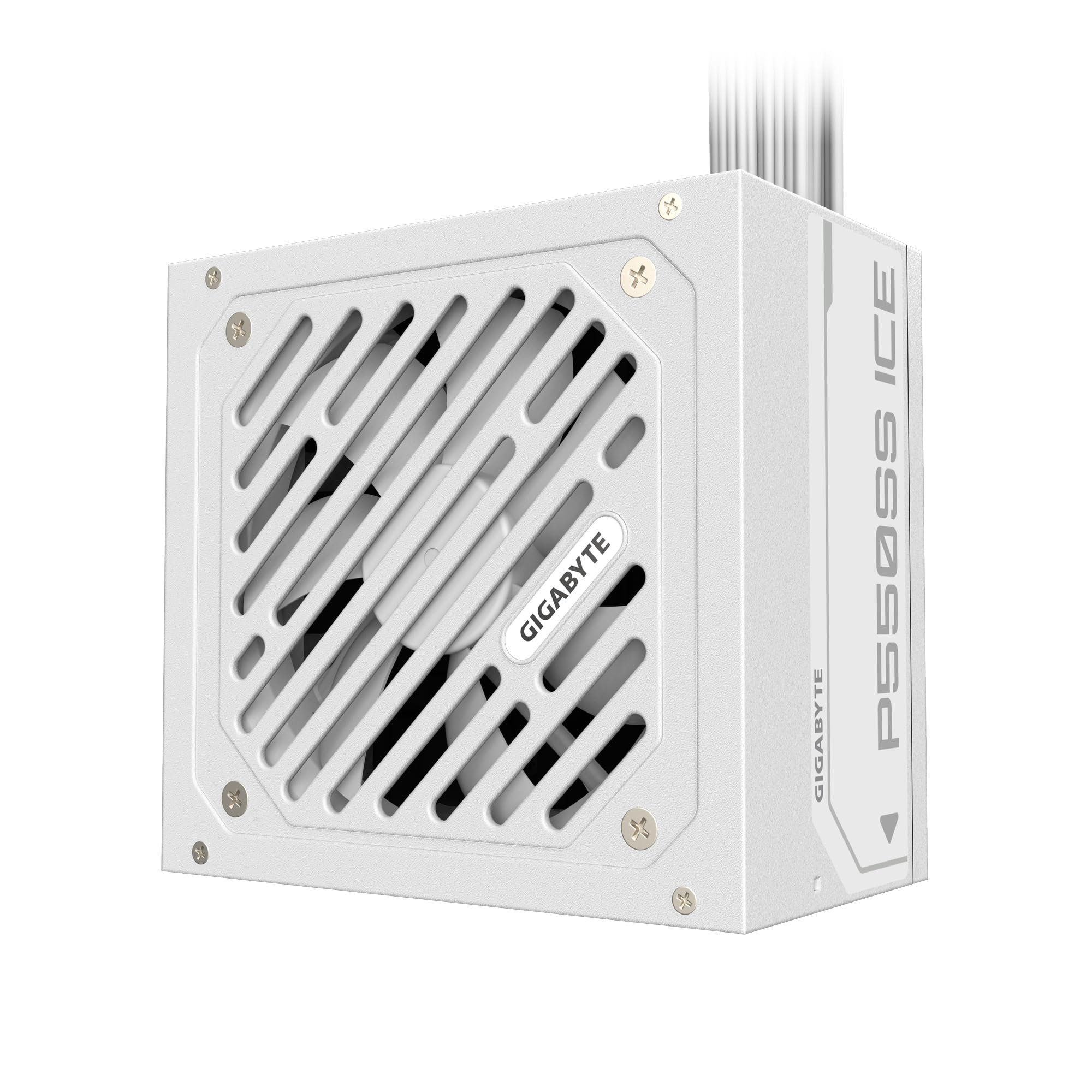 GIGABYTE P550SS Ice Bloc d'alimentation - PCIe 5.0, 80 Plus Silver, Design entièrement modulaire, Ventilateur 120 mm, Compatible ATX 3.0, Prise EU