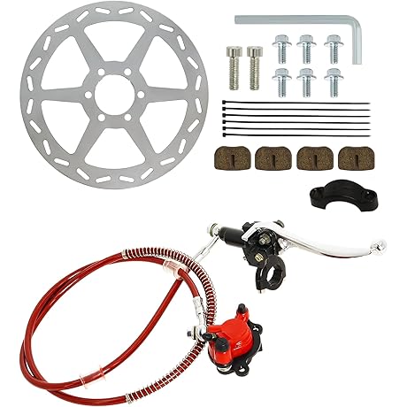 Mini Bike Hydraulic Brake Upgrade Kit, [Brand] Rear Caliper + 180mm Brake Rotor + Pads