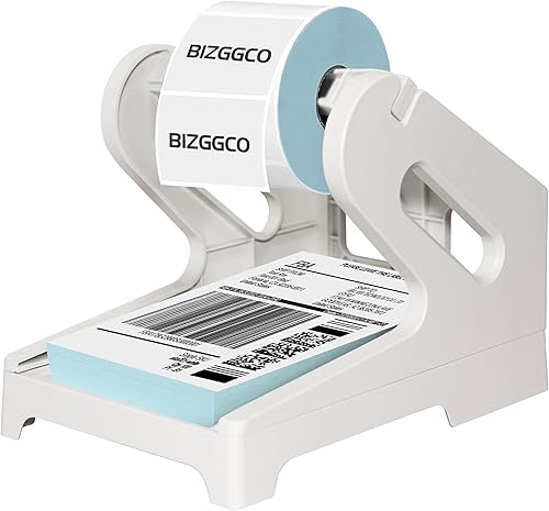 Soporte térmico para etiquetas de envío para rollos y abanicos, soporte de impresora de escritorio y organizador dispensador de calcomanías