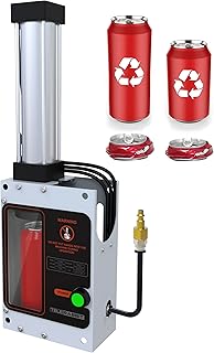 12oz/16oz Pneumatic Can Crusher, Aluminum Can Crusher for Recycling, Wall Mounted Can Smasher, Automatic Discharge after Crushed, Safe and Efficient Recycling Tools.