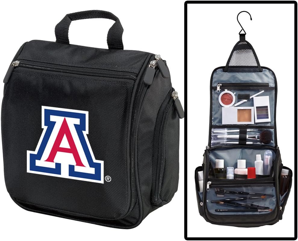 Broad Bay University of Arizona Toiletry Bags Or Hanging Arizona Wildcats Shaving Kits (Multi Color - Black)