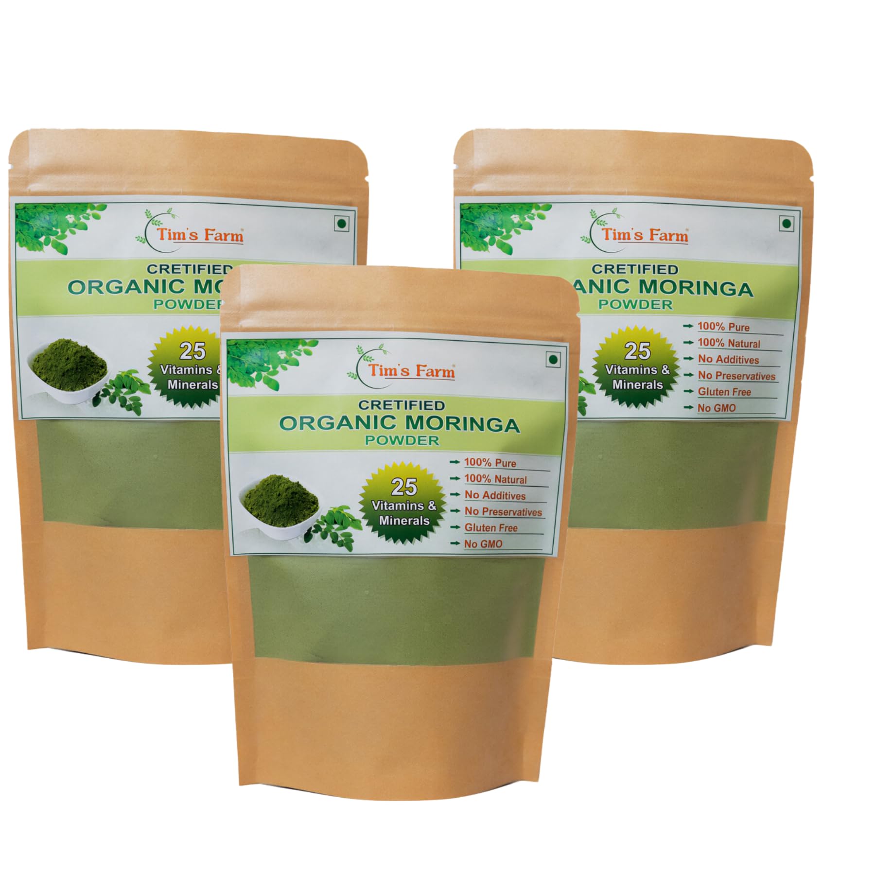 Tims Farm Organic Moringa Powder 600g (Pack of 3) | Drumstick Leaf Powder | Immunity Booster & Anti-Oxidant (B0CGTN4QJP) Amazon Price History, Amazon Price Tracker