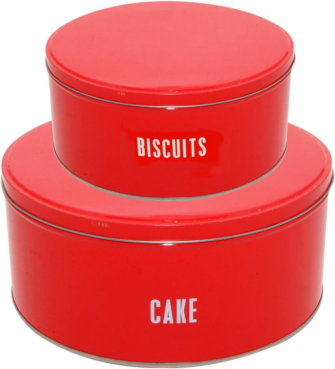 Price & Kensington Contrast 2 Biscuit Cookie Tins, Red Amazon.co.uk