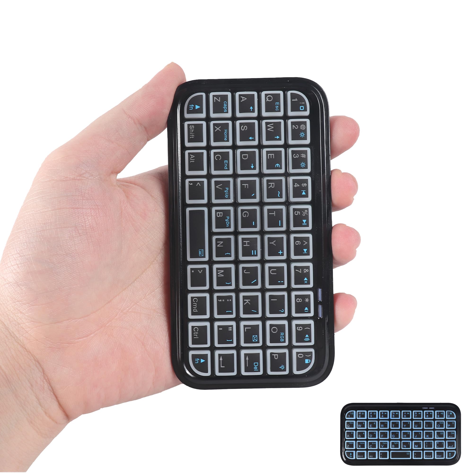 Wireless Keyboard Super Mini Bluetooth Keyboard with Backlight Wired & Bluetooth Dual Mode Rechargeable Silent Portable Compact Pocket Slim Handheld Keypad for Laptop PC Notebook Tablet Smartphone-picture-18