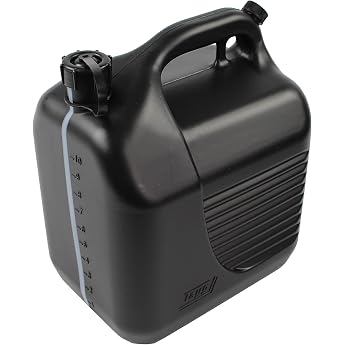 Tayg 602078 Jerry Can 10 Litres Approved with Filling Neck and Measuring Strips Black