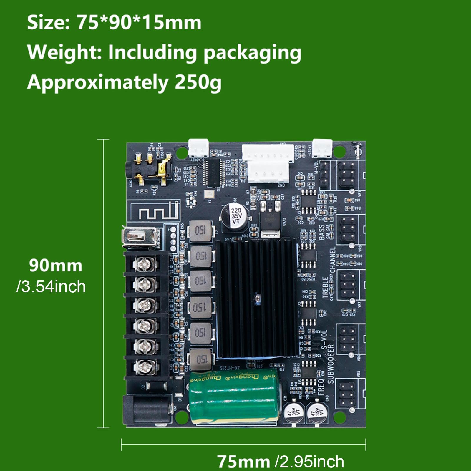 Carte D'amplificateur de Haut-Parleur Haute Performance Zk-mt21S, Anti-hurlement, 2.1 Canaux